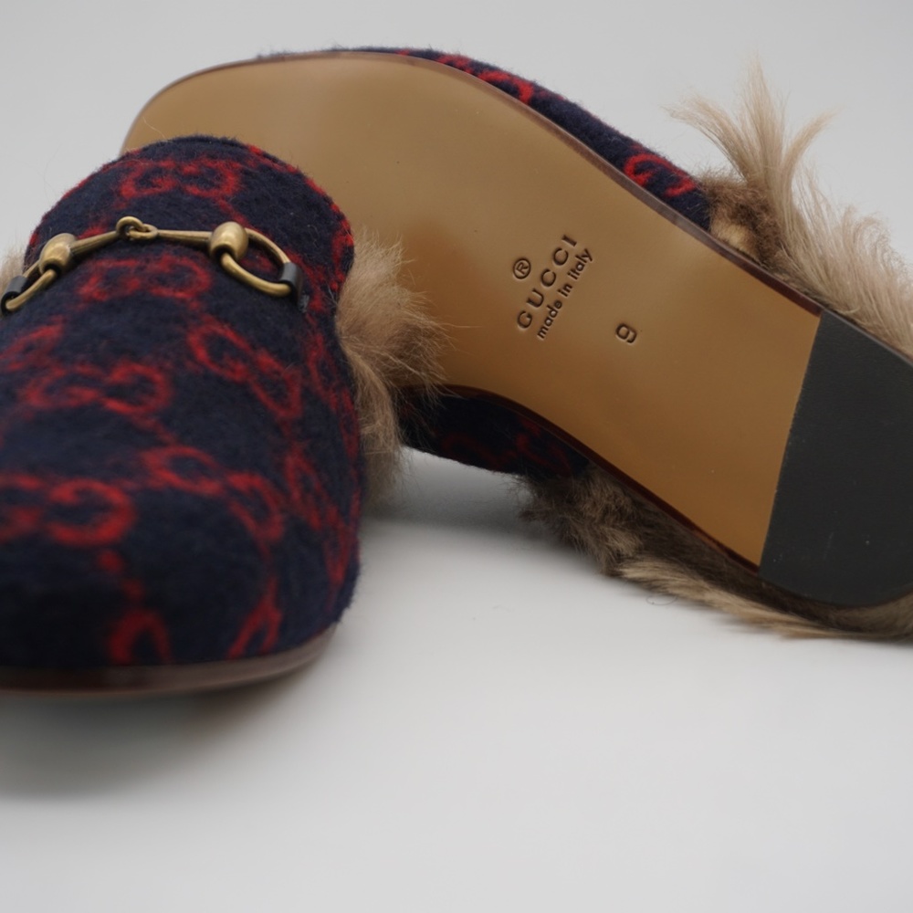 Gucci Princetown GG wool slipper Blue and red GG w - Picture 4 of 16